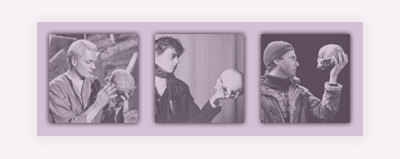 Illustration of Hamlet in various inscenation